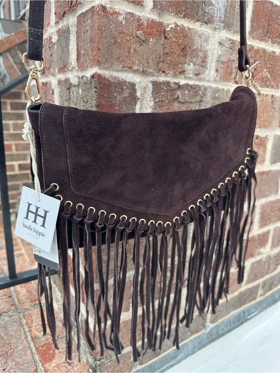 Haute Hippie Handbags - Haute Hippie Chocolate Brown Suede Fringe Crossbody